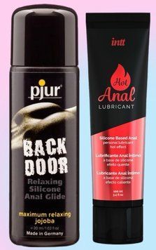 Набор лубрикантов pjur backdoor anal Relaxing jojoba silicone 30 мл + Intt Hot Anal (100 мл) LB861 фото