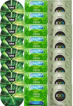 Набор 24 шт One Glowing Pleasures + Delay Infinity + EXS Snug Fit SOS7324 фото