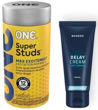 Набор 12 шт ONE Super Studs + Boners Delay Cream SOS9021 фото