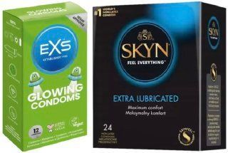 Набор с SKYN Extra Lube, 24 шт + EXS Glowing 12 штук SOS7952 фото