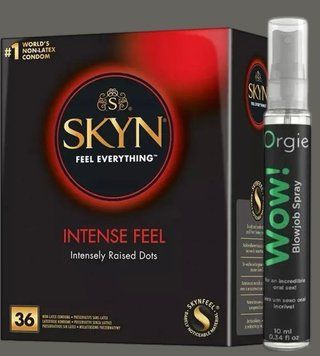 Комплект Skyn ​​Intense feel 36 штук + Спрей WOW! ментол: 10 мл. ORGIE SOS5380 фото