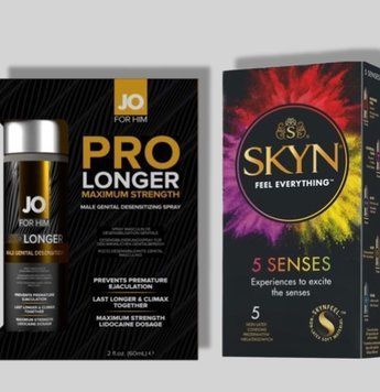 SKYN 5 Senses 5 шт + Пролонгатор JO Prolonger Spray with Lidocaine (60 мл) SOS5816 фото