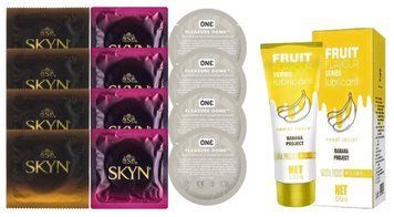Комплект: Лубрикант OLO Banana (120мл) + 8 шт. SKYN + 4 шт. 𝐎𝐍𝐄 𝐏𝐥𝐞𝐚𝐬𝐮𝐫𝐞 𝐃𝐨𝐦𝐞 SOS10501 фото