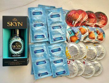 Набір 32 штук ONE Flavor Waves, Studs, Ribs - PASANTE Cooling + Лубрикант SKYN AQUA FEEL, 80 мл SOS1459 фото