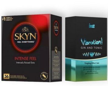 Skyn Intense feel 36 штук + Intt Vibration Gin Tonic (15 мл) SOS6790 фото