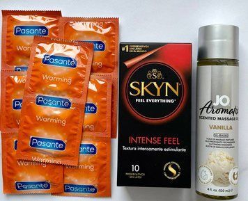 Комплект 20 шт Skyn Intense feel - Pasante Warming + System JO Aromatix  Vanilla 120 мл SOS1659 фото