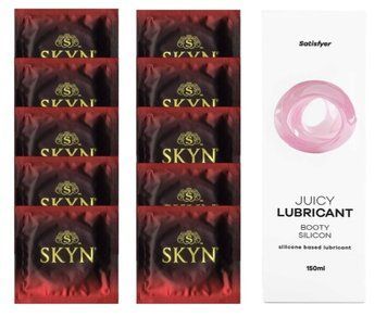 Комплект SKYN Intense Feel 10 шт. + Лубрикант Satisfyer Juicy Lubricant Booty Silicon 150 мл SOS12575 фото