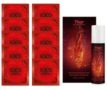 Комплект EXS Warming 10 шт + Nuei THOR Intense Pleasure Gel (50 мл) SOS14345 фото