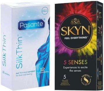 Набор с SKYN 5 Senses + Pasante Silk Thin 12 шт SOS8102 фото