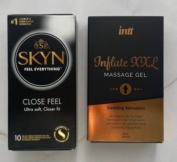Комплект SKYN Close Feel 10 шт + Гель для стимуляції Intt Inflate XXL (15 мл) SOS2109 фото
