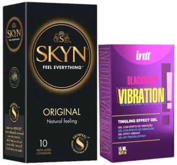 Набір з SKYN Original (10 шт)   + бальзам вібратор Intt Vibration Blackberry (15 мл) SOS9875 фото