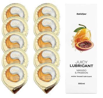 Комплект OLO &ldquo;Лід і Полум&rsquo;я&rdquo; 10 шт. + Лубрикант Satisfyer Juicy Lubricant Mango & Passion 300 мл SOS12525 фото