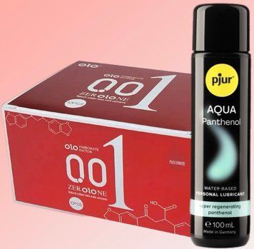 Набор OLO возбуждающие 001 (красные) 10 штук+ Лубрикант pjur Aqua Panthenol 100 мл SOS4608 фото