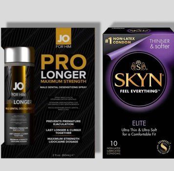 SKYN Elite 10 шт + Пролонгатор JO Prolonger Spray with Lidocaine (60 мл) SOS5525 фото