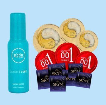 Комплект 15 шт OLO, SKYN + Лубрикант EXS Clear Lube Water Based 100 мл SOS4249 фото