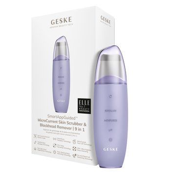 Микротоковый скраббер для кожи и устранение черных точек GESKE MicroCurrent Skin Scrubber&Blackhead Remover 9в1 purple HB0145 фото