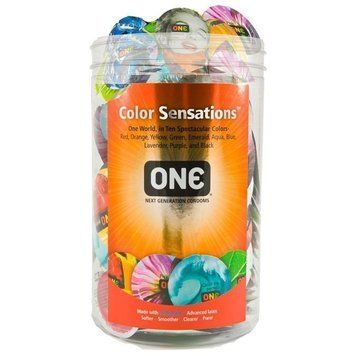 Набор презервативов ONE Color Sensations 100 шт. SX0740 фото