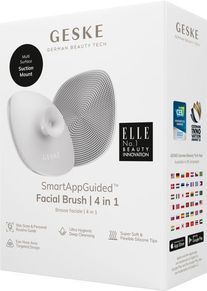 Щетка для лица GESKE Facial Brush 4в1 с держателем white HB0062 фото
