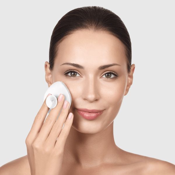 Щетка для лица GESKE Facial Brush 4в1 с держателем white HB0062 фото