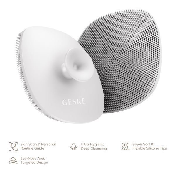 Щетка для лица GESKE Facial Brush 4в1 с держателем white HB0062 фото