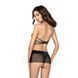 Прозрачная рубашка с открытой спиной Passion MARESOL CHEMISE S/M, черная, трусики EL12902 фото 2