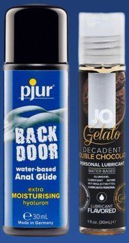 Набор лубрикантов pjur backdoor Comfort water glide 30 мл + System JO Double Chocolate (30 мл) LB401 фото