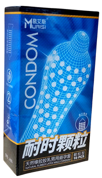 Ультратонкі презервативи Muaisi Condom Blue з точковим рельєфом (10 шт) MI26 фото