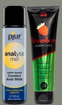 Набор лубрикантов pjur analyse me! Comfort water glide 100 мл + Intt Strawberry (100 мл) LB963 фото