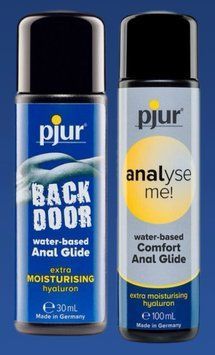 Набор лубрикантов pjur backdoor Comfort water glide 30 мл + pjur analyse me! Comfort water glide 100 мл LB351 фото
