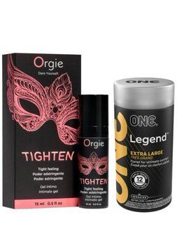 Гель для сужения Orgie &ndash; Tighten (15 мл)+ ONE Legend Extra Large 12 шт SOS6726 фото