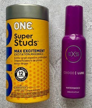Комплект ONE Super Studs 12 шт - Лубрикант EXS Choco Lube 100 мл SOS2607 фото