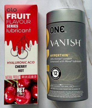 Комплект ONE Vanish 12 шт + Лубрикант OLO Вишня 120 мл SOS3570 фото