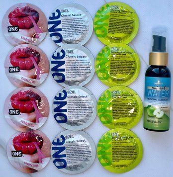 Набор 12 шт ONE Classic, Flavor Waves, Glowing Pleasures + Sensuva Natural Water-Based Apple Candy (57 мл) SOS3962 фото