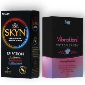 Skyn Selection 9 шт + Intt Vibration Cotton Candy (15 мл) SOS6841 фото
