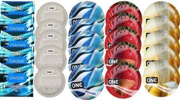Набор из 25 шт One Oasis Premium + ONE Dome + ONEFreshMint + ONEChocolateStrawberry + ONEBanana SOS8481 фото