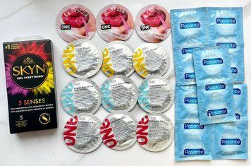 Набір 27 шт - ONE Super Studs, Super Sensitive, Flavor Waves, Extreme ribs - Pasante Cooling + SKYN 5 Senses SOS1860 фото