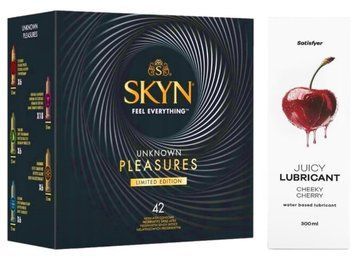 Набір Лубрикант Satisfyer Cheeky Cherry 300 мл + SKYN Unknown Pleasures+ SOS12794 фото