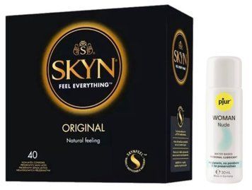 Набір SKYN Original 40 шт + pjur Woman Nude 30 мл SOS13378 фото