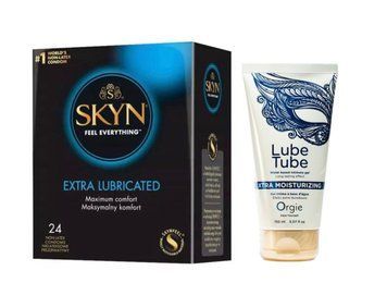SKYN Extra Lube, 24 шт и Лубрикант Orgie Lube Tube Xtra 150 ml SOS973 фото
