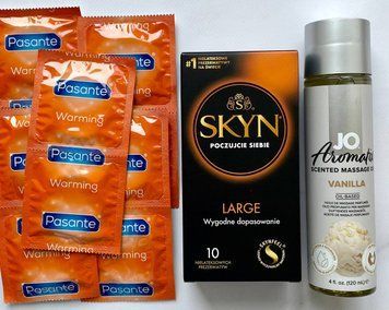 Набор 20 шт SKYN Large - Pasante Warming + System JO Aromatix Vanilla 120 мл SOS1660 фото