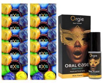 EXS BUBBLEGUM 10 шт + Orgie &ndash; Oral Ease Deepthroat Mint (15 мл) SOS14020 фото