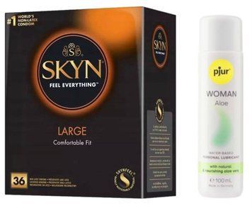 Комплект  SKYN Large 36 шт + Pjur Woman Aloe 100 мл SOS13228 фото