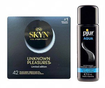 Набор: SKYN Pleasures 42 шт. + Лубрикант pjur Aqua 30 мл SOS11825 фото