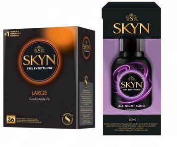 Набір: SKYN Large 36 шт. + Лубрикант Skyn All Night Long 80 мл SOS11775 фото