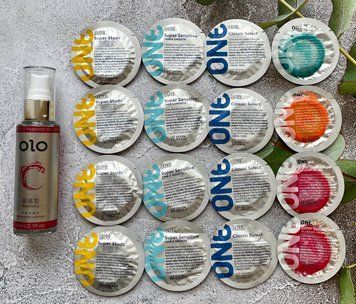 Набор из 16 шт ONE Super Studs, Super Sensitive, Classic, Color Sensations + лубрикант olo согревающий 60 мл SOS2410 фото