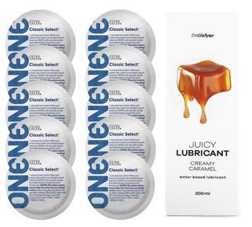 Комплект ONE Classic 10 шт. + Лубрикант Satisfyer Juicy Lubricant Creamy Caramel (300 мл) SOS12324 фото