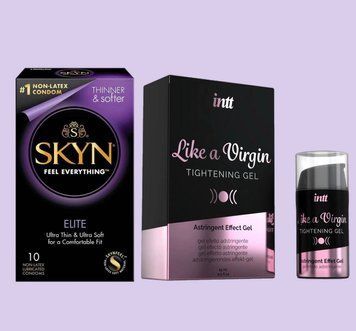 SKYN Elite 10 шт (ультраторнкие) + Гель для сужения Intt Like a Virgin (15 мл) SOS6349 фото