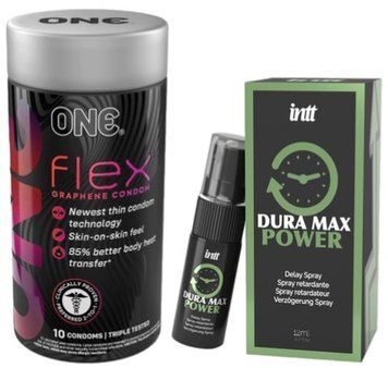 Набор из 10 шт ONE Flex графен + Пролонгатор Intt Dura Max Power (12 мл) SOS9289 фото
