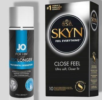 SKYN Close Feel 10 шт + Пролонгатор System JO Prolonger Spray with Benzocaine (60 мл) SOS4943 фото