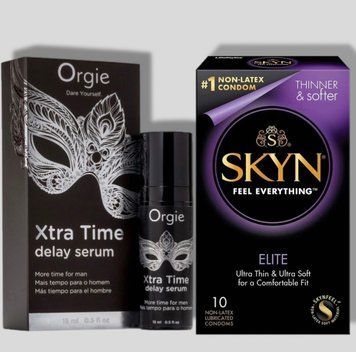 SKYN Elite 10 шт + Пролонгатор Orgie Xtra Time Delay Serum, 15 мл SOS5331 фото